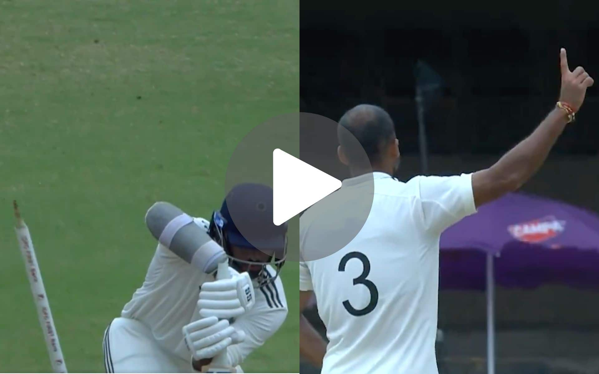 [Watch] Akash Deep Sends Sundar's Stumps Cartwheeling With A Magic Delivery In Duleep Trophy